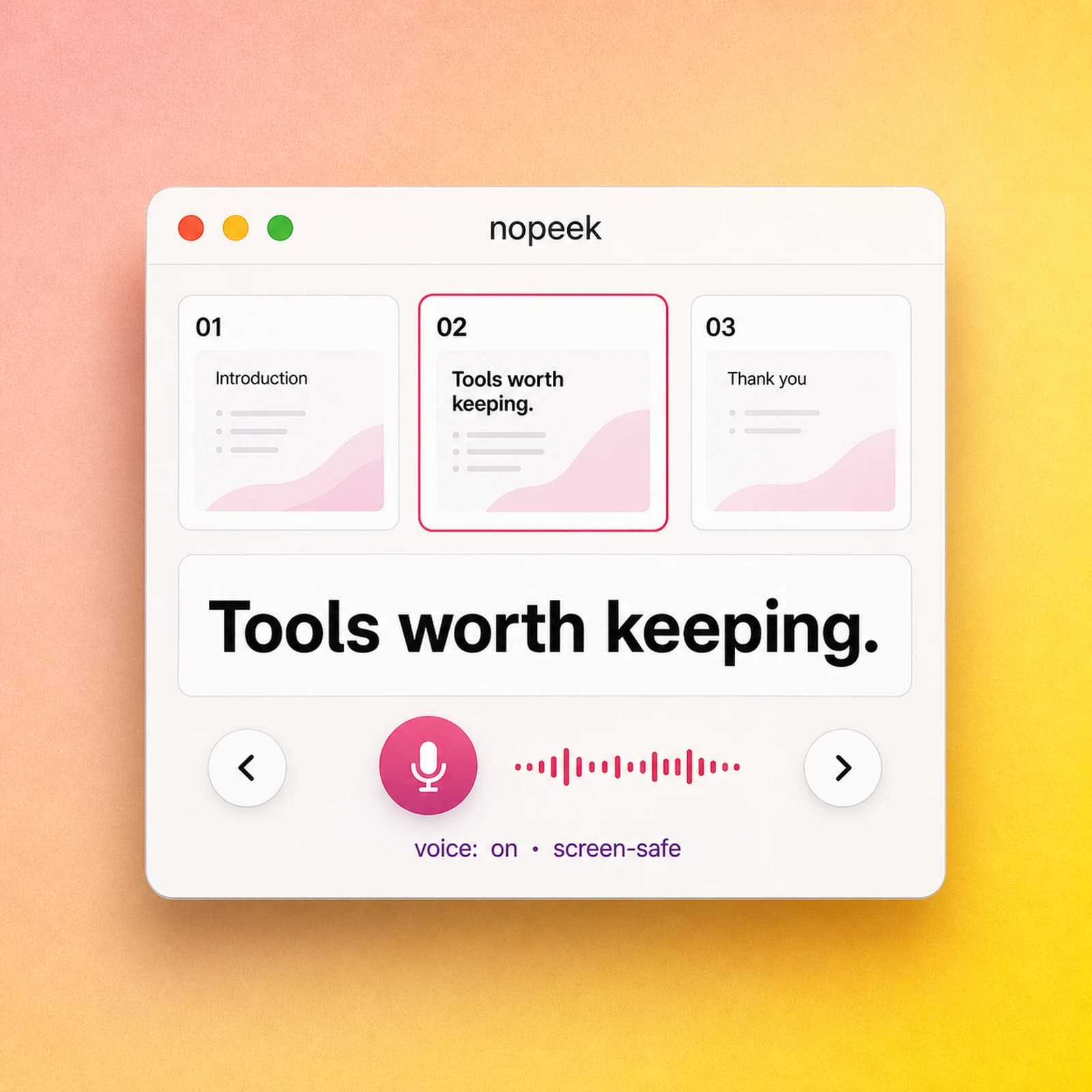 nopeek product preview